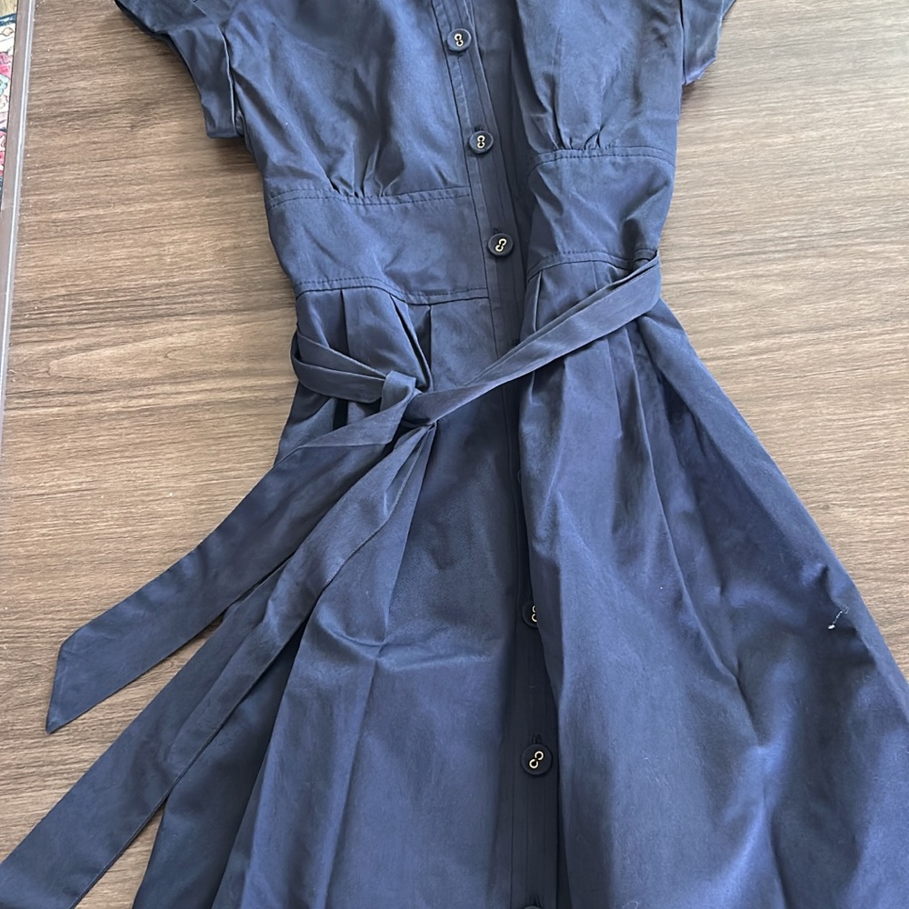 Merona Charcoal Button-Up Midi Dress